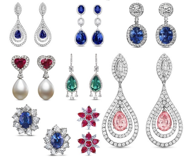 Gorgeous Gemstone Diamond Earrings