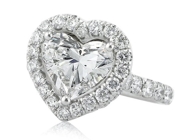 5.13ct Heart Shaped Diamond Engagement Ring. 