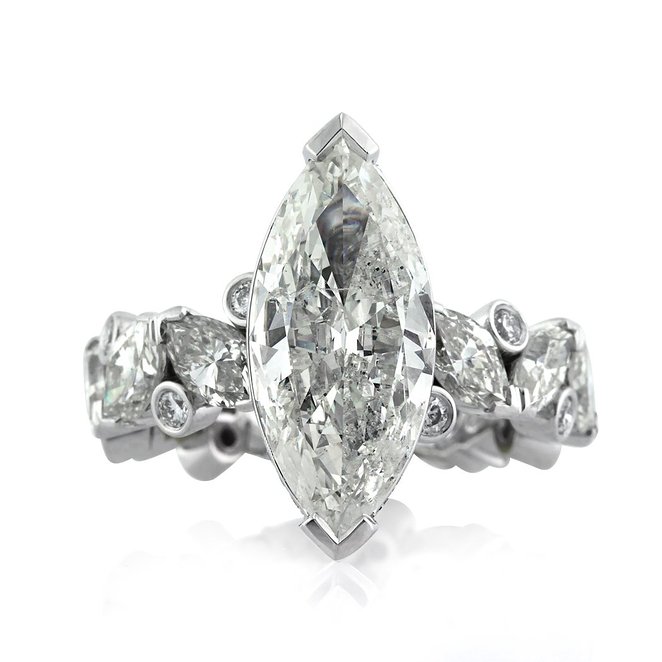 6.76ct Marquise Cut Diamond Engagement Ring