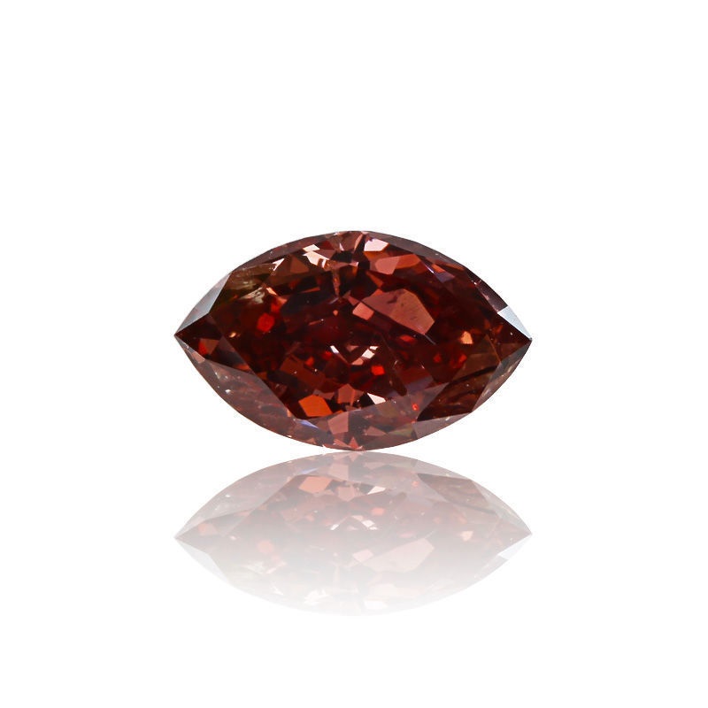 Red Diamond Natural Fancy 0 .43 Ct GIA Certified Loose Marquise Cut Real Color