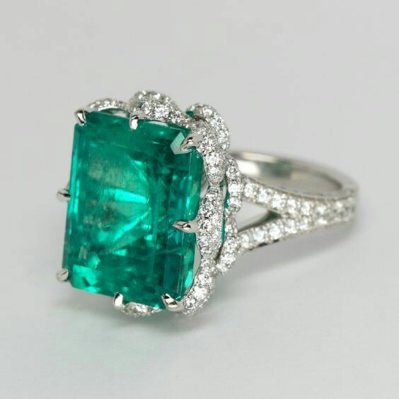 A Gorgeous Emerald and Diamond Ring