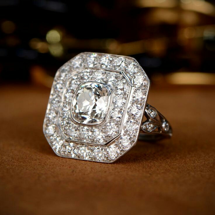 A beautiful and very rare Art Deco Era engagement ring