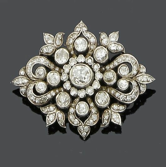 A Beautiful Mid 19th Century Diamond Brooch