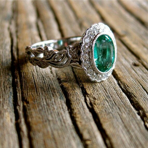 A Gorgeous Emerald and Diamond Ring