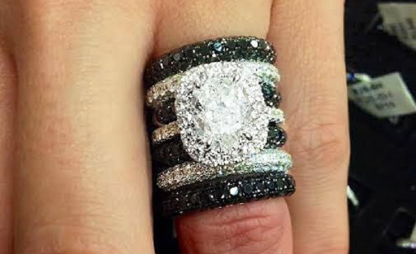 A Gorgeous Black and White Diamond Ring by Henri Daussi