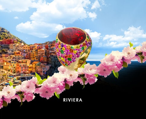 RIVIERA The name and the variety of colors in this collection are associated with the bright Italian and French Riviera, vivid and colorful houses and sun reflections on the water.