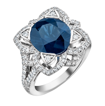 Phoenix Sapphire and Diamond ring
