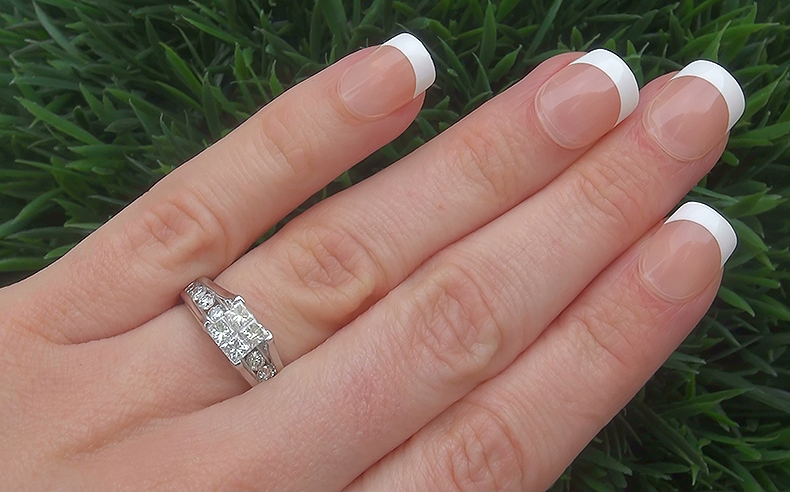 Estate 1.55 ct SI1/G Natural Diamond Engagement Wedding 14k White Gold Ring