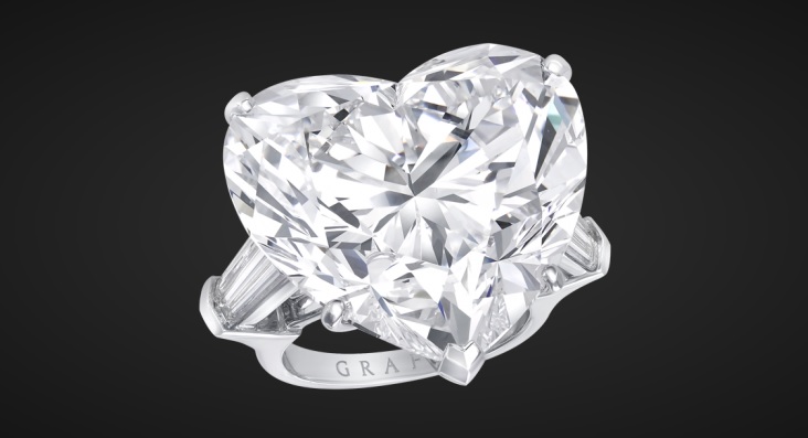 White Heart Shape Diamond Ring by Graff Diamonds