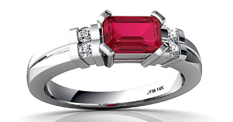 Ruby and Diamond Emerald_Cut Art Deco Ring