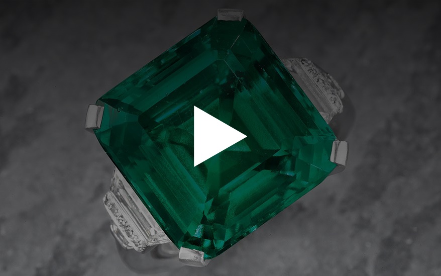 The Rockefeller Emerald: An emerald and diamond ring by Raymond C. Yard