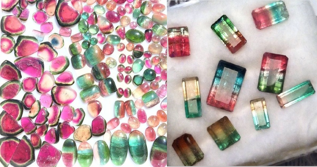 Watermelon Tourmaline Gemstones