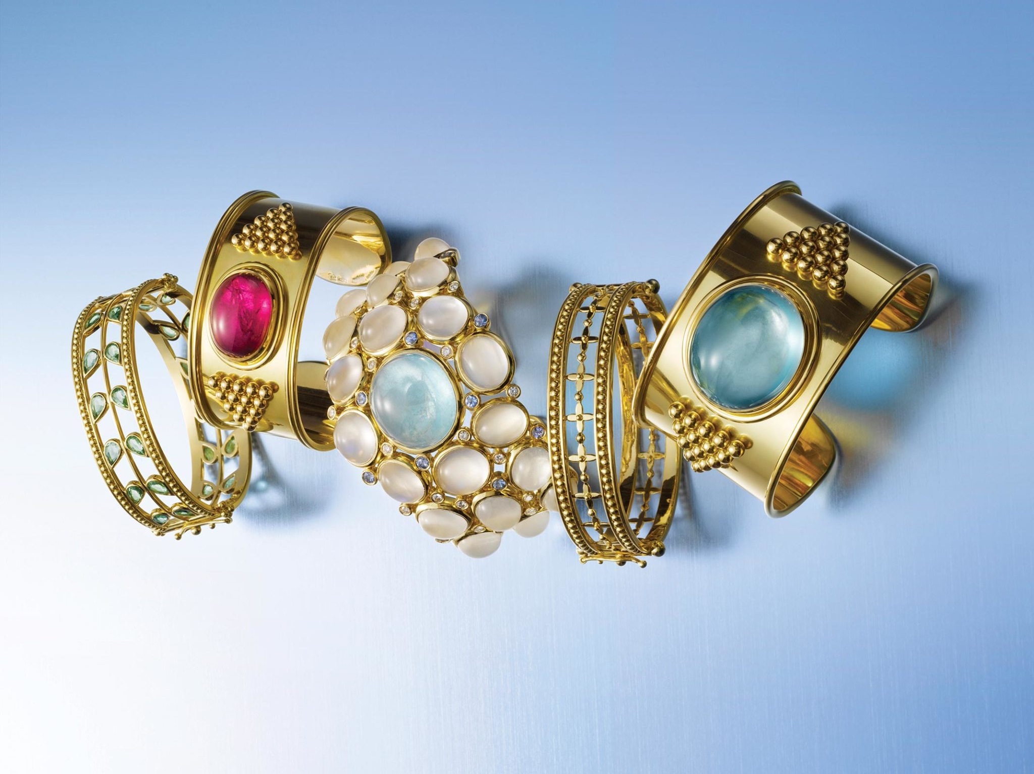 Gorgeous Gemstone Gold Bracelets