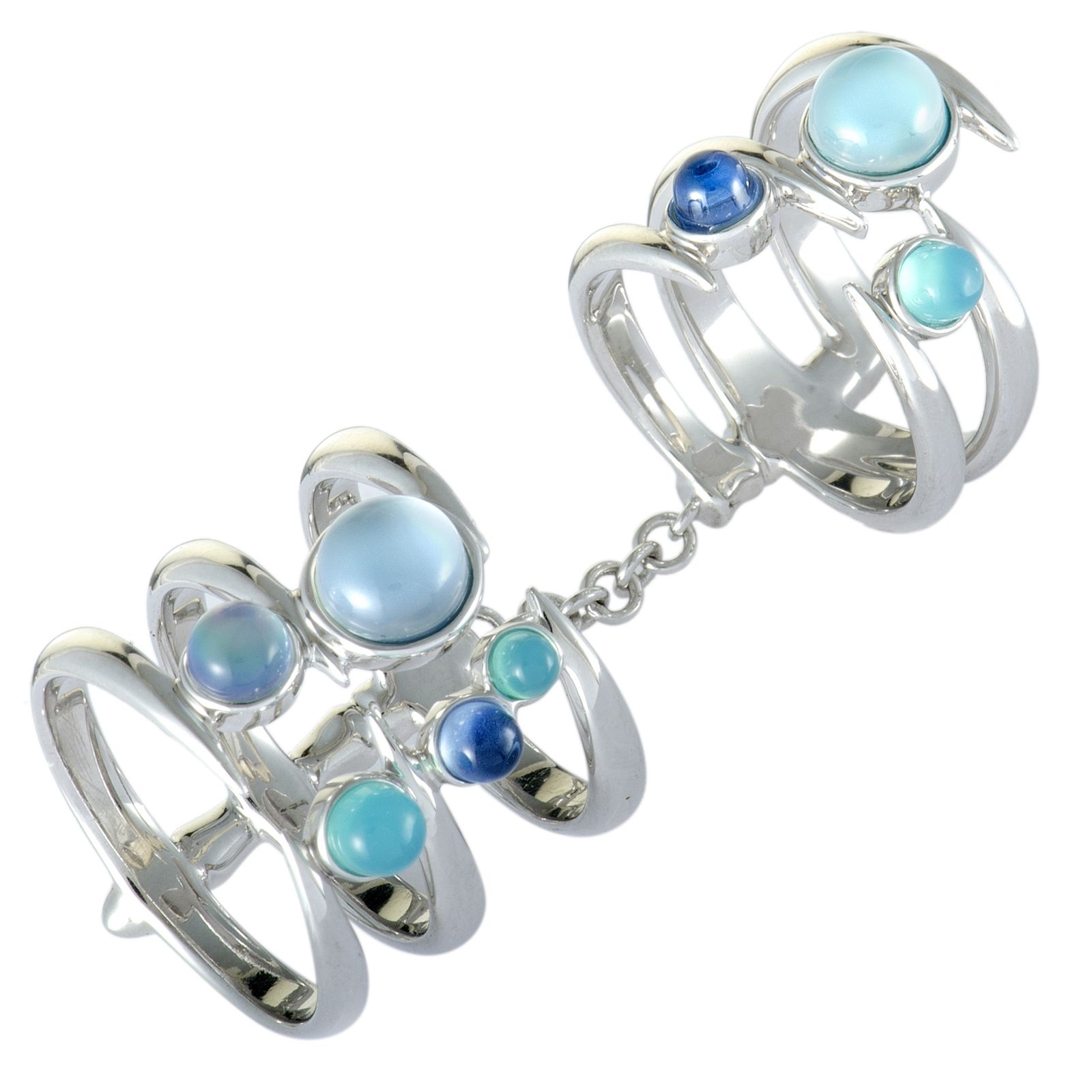 Stephen Webster Jewels Verne Silver Turquoise, Blue Agate, Lapis, Mother of Pearl