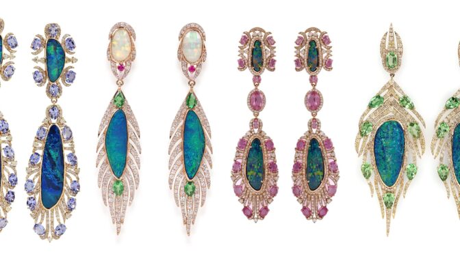 Modern, Chic and Edgy Opal Earrings