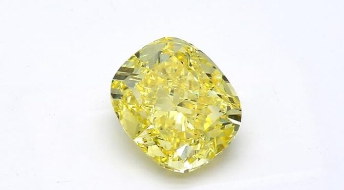 2.01 Carat Loose Natural Fancy Diamond , FVY Color, CU Shape, SI1 Clarity, GIA Certified (2181867003)